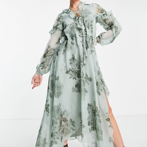 Floral Ruffle Midi Dress - Picture 6 of 16